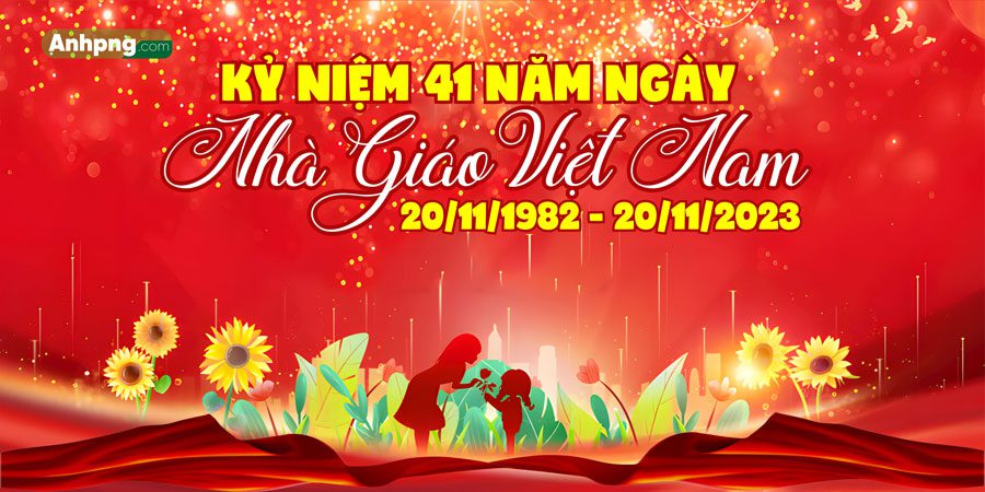 Mẫu băng rôn ngày Nhà giáo Việt Nam 20/10 mẫu 17