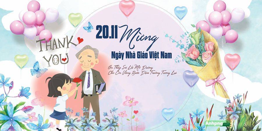 Mẫu băng rôn ngày Nhà giáo Việt Nam 20/10 mẫu 16