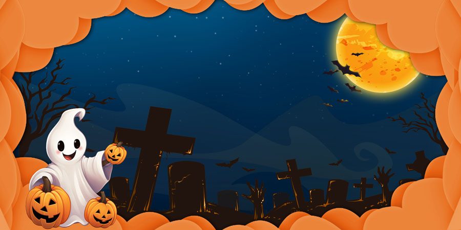 Top 20+ mẫu backdrop Halloween 31/10 đẹp, ấn tượng nhất Mẫu backdrop Halloween đẹp - MÃ SP 03