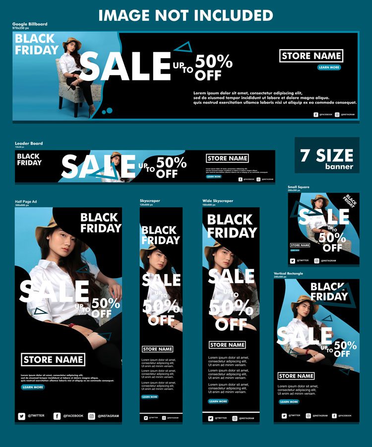 Tổng hợp mẫu banner, băng rôn Black Friday đẹp cho cửa hàng Mẫu backdrop Black Friday 08