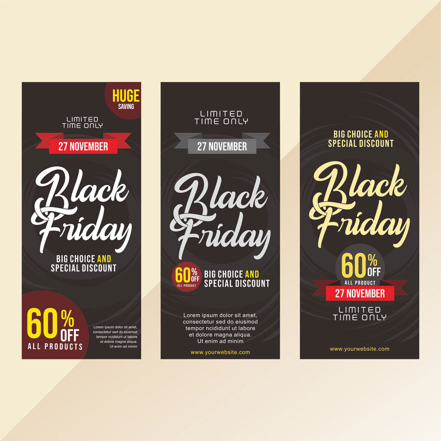 Tổng hợp mẫu banner, băng rôn Black Friday đẹp cho cửa hàng