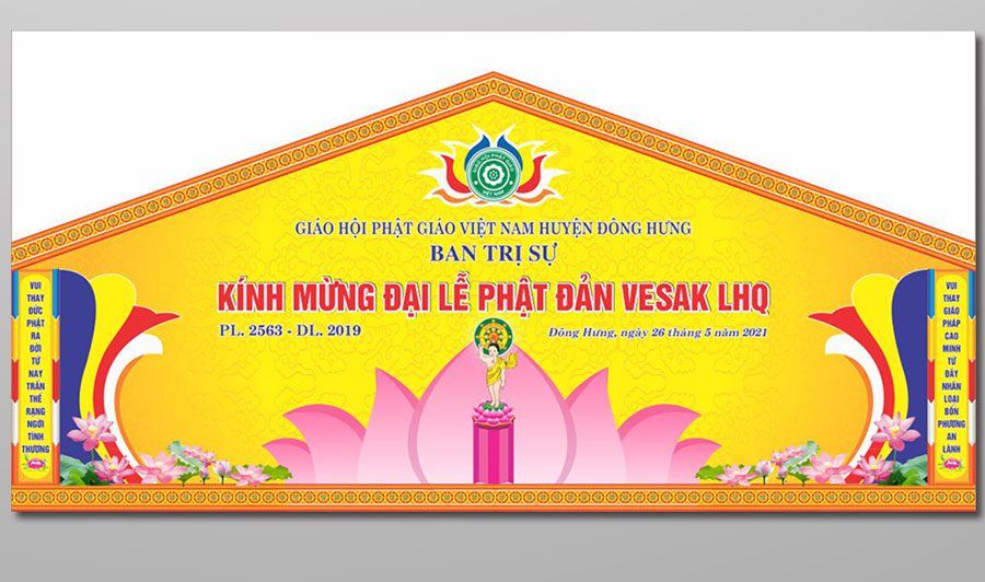 Mẫu băng rôn Phật Đản 28