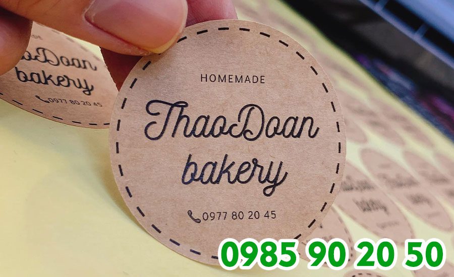 Các sản phẩm handmade cũng có thể sử dụng tem nhãn kraft