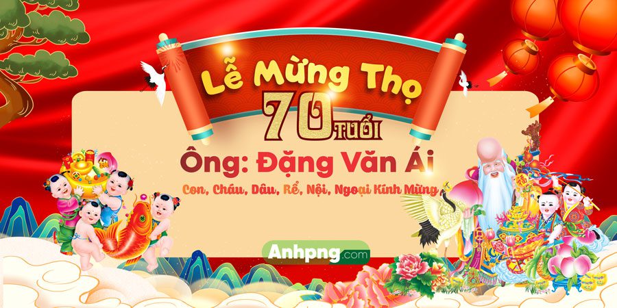 Dịch vụ in băng rôn lễ mừng thọ đẹp với kho nhiều mẫu đẹp Mẫu thiết kế băng rôn lễ mừng thọ dành cho cụ ông