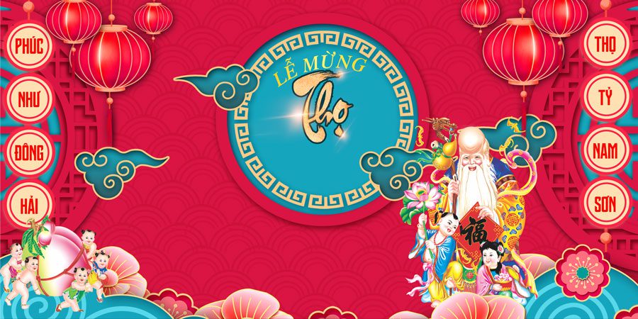 Dịch vụ in băng rôn lễ mừng thọ đẹp với kho nhiều mẫu đẹp Mẫu băng rôn lễ mừng thọ đẹp 02