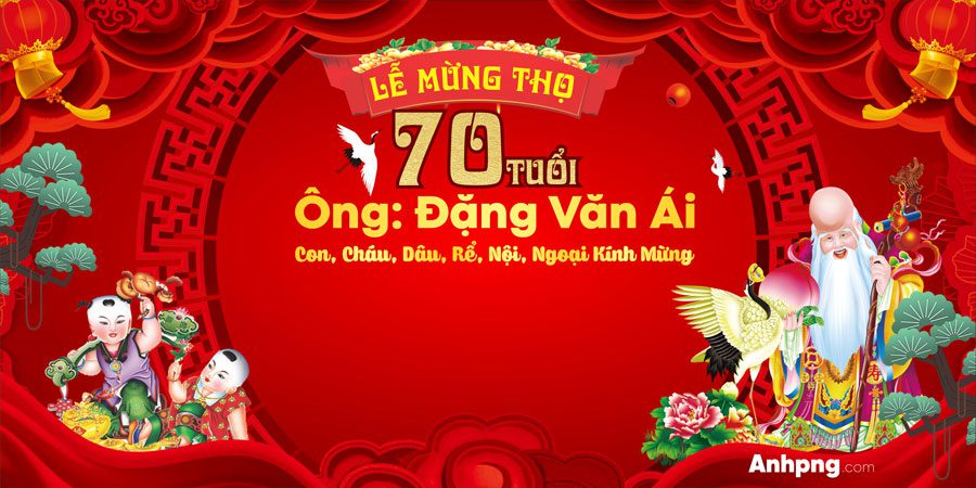 Dịch vụ in băng rôn lễ mừng thọ đẹp với kho nhiều mẫu đẹp Mẫu băng rôn lễ mừng thọ đẹp 03