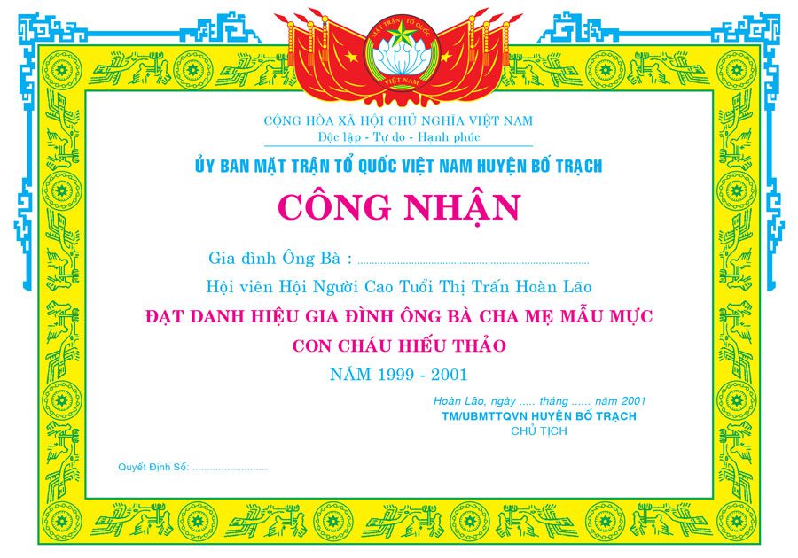 Top 20+ mẫu giấy khen tuyên dương cá nhân, tập thể đẹp Mẫu giấy khen đẹp mã 07