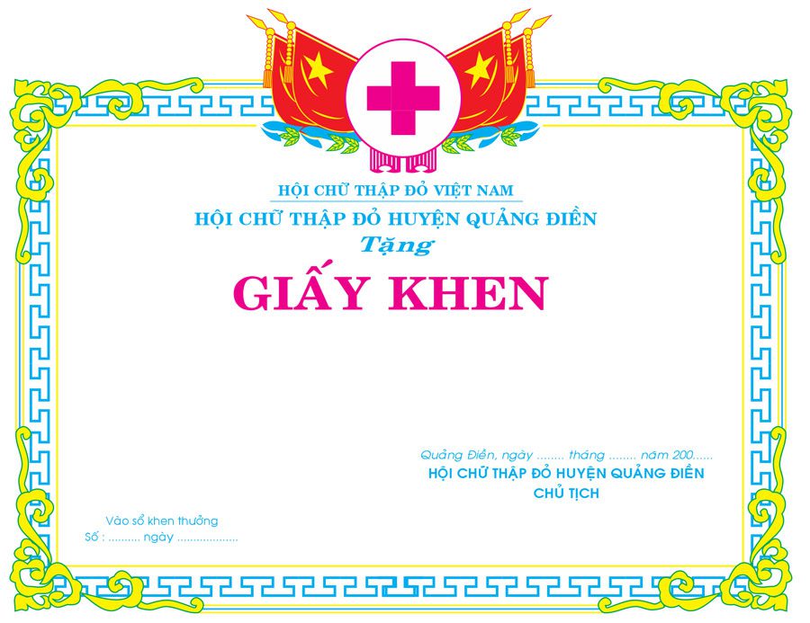 Top 20+ mẫu giấy khen tuyên dương cá nhân, tập thể đẹp Mẫu giấy khen đẹp mã 28