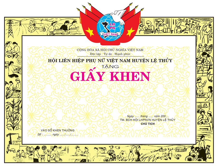 Top 20+ mẫu giấy khen tuyên dương cá nhân, tập thể đẹp Mẫu giấy khen đẹp mã 14