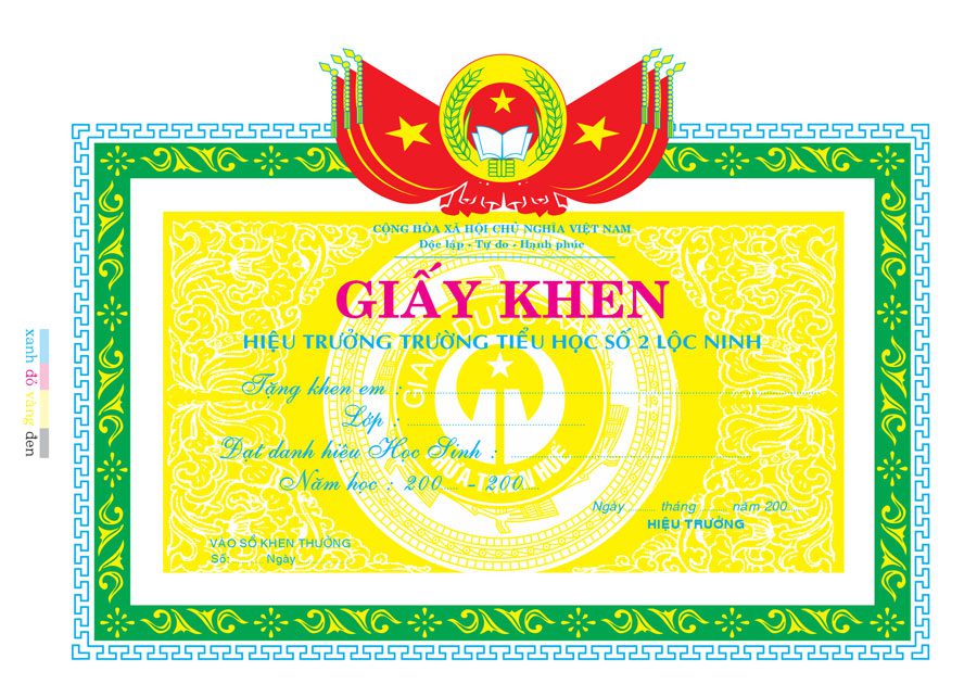 Top 20+ mẫu giấy khen tuyên dương cá nhân, tập thể đẹp Mẫu giấy khen đẹp mã 15