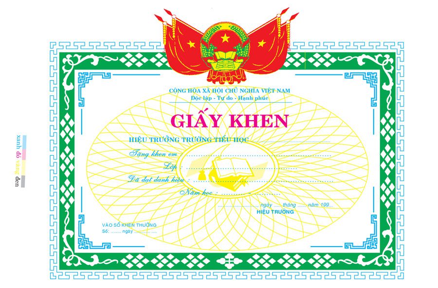 Top 20+ mẫu giấy khen tuyên dương cá nhân, tập thể đẹp Mẫu giấy khen đẹp mã 18