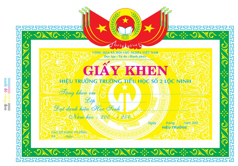 Top 20+ mẫu giấy khen tuyên dương cá nhân, tập thể đẹp Mẫu giấy khen đẹp mã 19