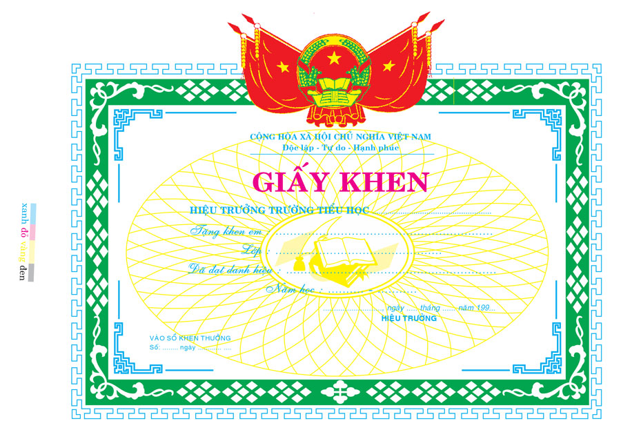 Top 20+ mẫu giấy khen tuyên dương cá nhân, tập thể đẹp Mẫu giấy khen đẹp mã 22