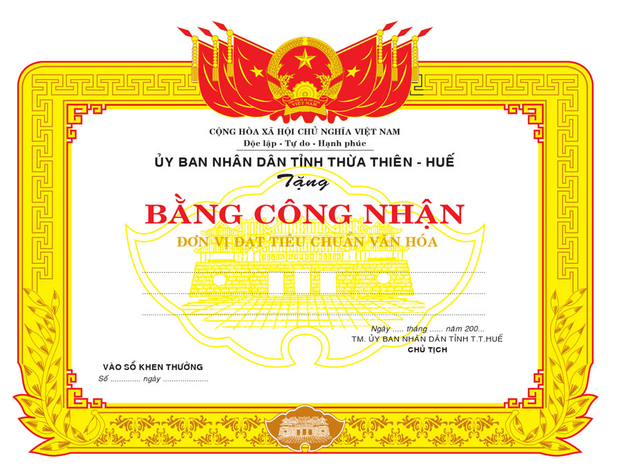 Top 20+ mẫu giấy khen tuyên dương cá nhân, tập thể đẹp Mẫu giấy khen đẹp mã 23