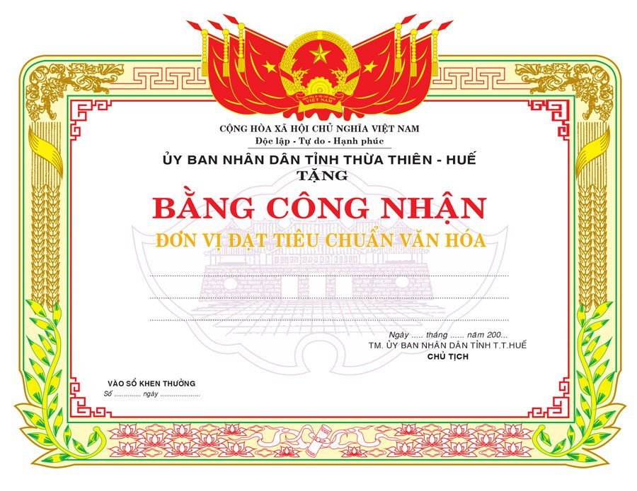 Top 20+ mẫu giấy khen tuyên dương cá nhân, tập thể đẹp Mẫu giấy khen đẹp mã 25