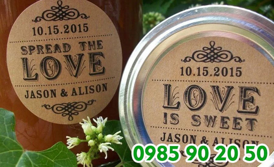 Tem kraft thường dùng dán lên các sản phẩm thực phẩm