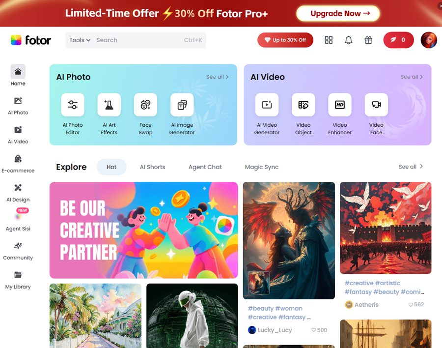 Top 8 phần mềm thiết kế băng rôn, banner online miễn phí PC Giao diện website Fotor