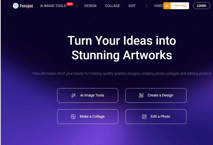 Top 8 phần mềm thiết kế băng rôn, banner online miễn phí PC Giao diện website FotoJet