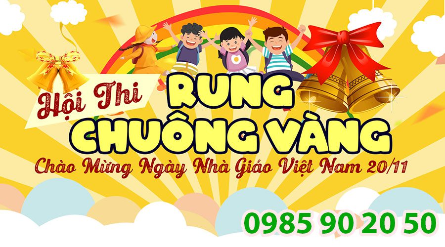 Mẫu băng rôn hội thi Rung chuông vàng 02