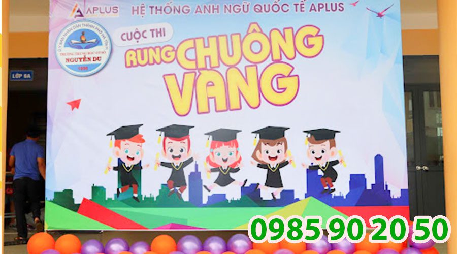 Mẫu băng rôn hội thi Rung chuông vàng 03