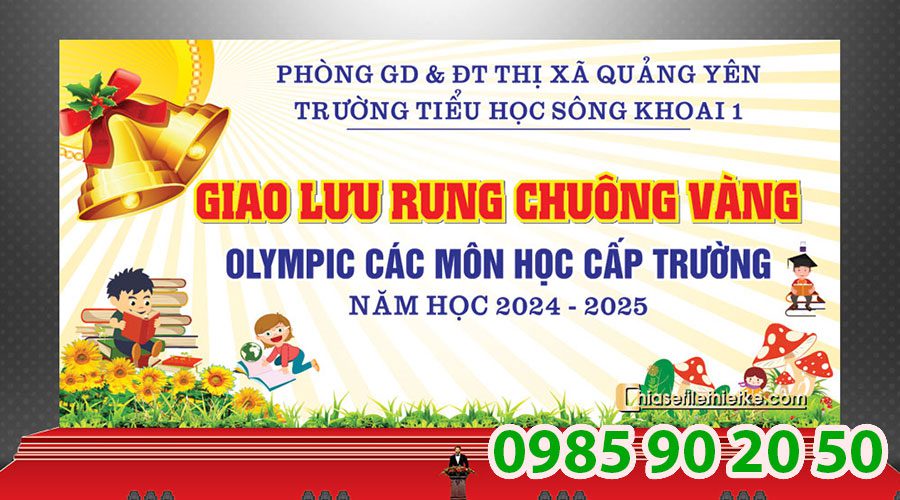 Mẫu băng rôn hội thi Rung chuông vàng 07