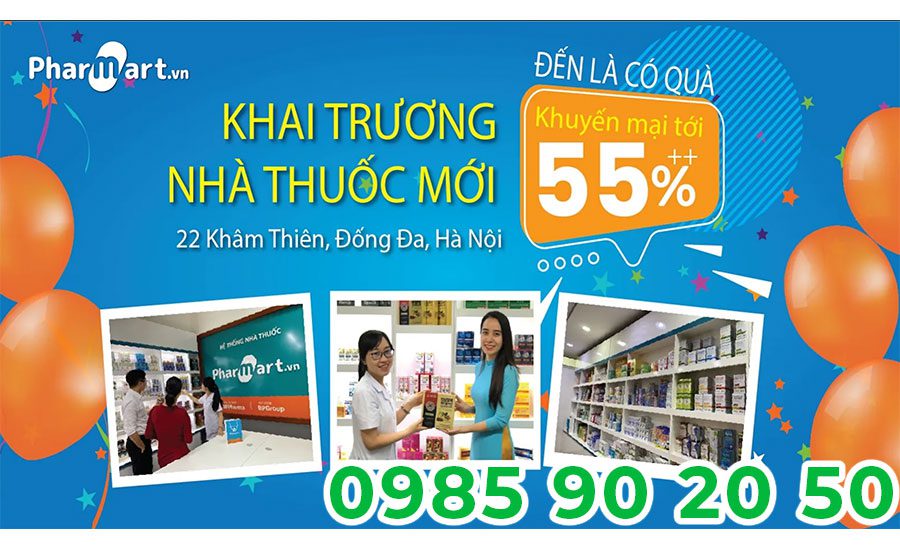 Top 10+ mẫu băng rôn khai trương nhà thuốc đẹp hút khách