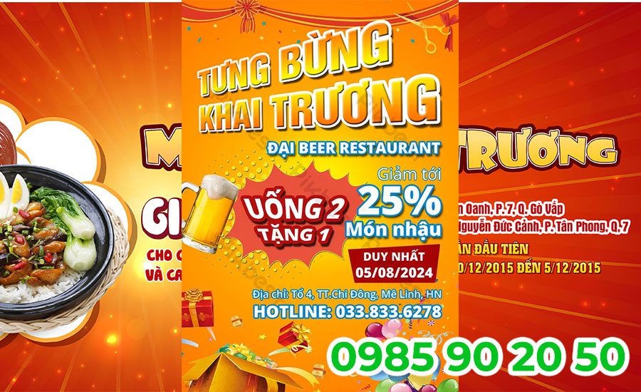 Mẫu băng rôn khai trương quán bia 06