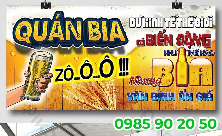 Mẫu băng rôn khai trương quán bia 07