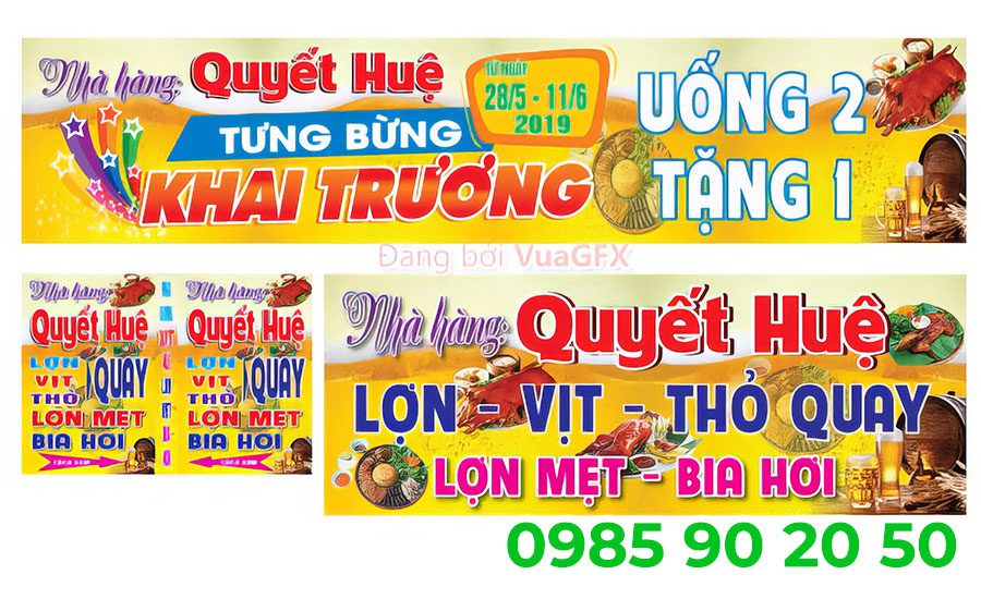 Mẫu băng rôn khai trương quán bia 08