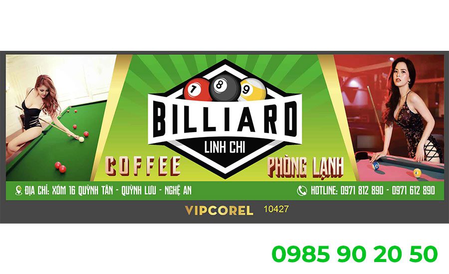 Mẫu băng rôn khai trương quán Bida 01