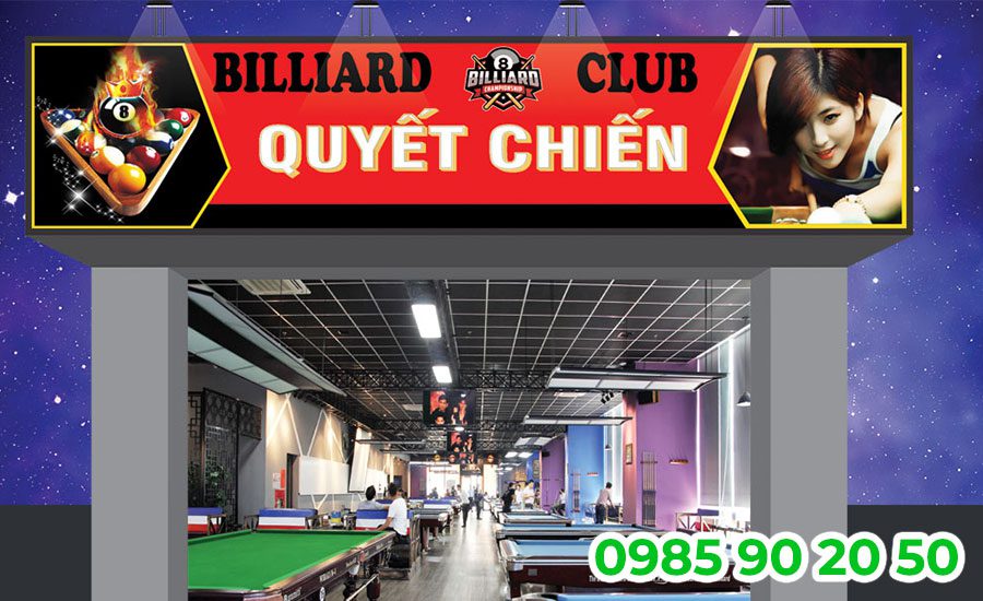 Mẫu băng rôn khai trương quán Bida 03