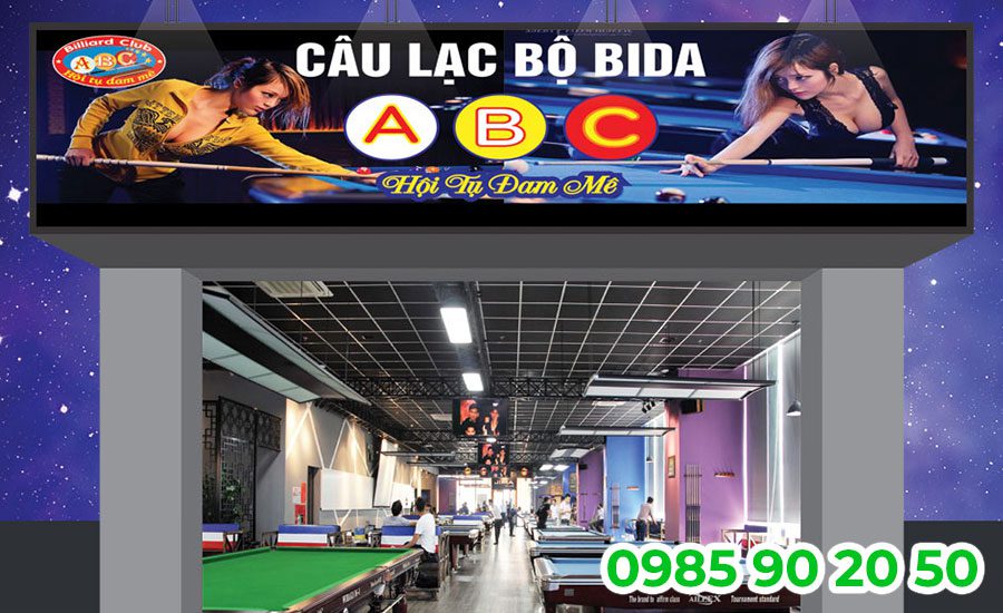 Mẫu băng rôn khai trương quán Bida 04