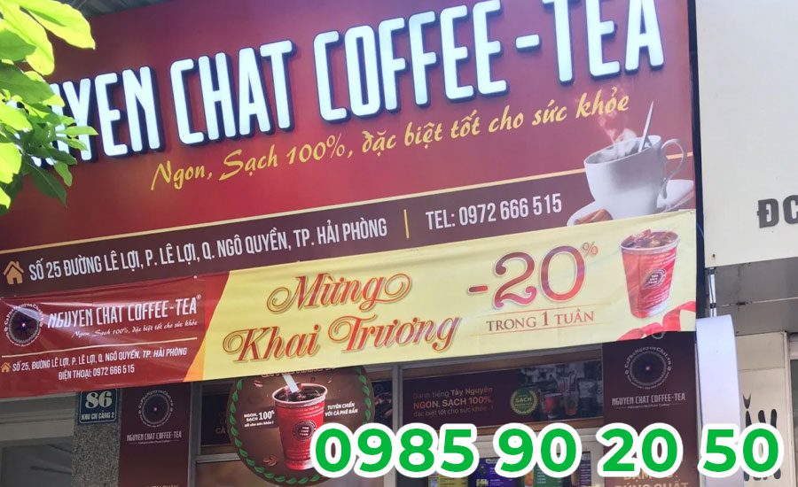 Mẫu băng rôn khai trương quán trà sữa 02