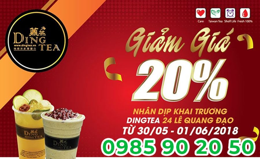 Mẫu băng rôn khai trương quán trà sữa 04