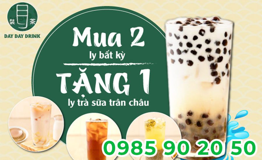 Nên chọn nội dung hấp dẫn trên băng rôn khai trương trà sữa