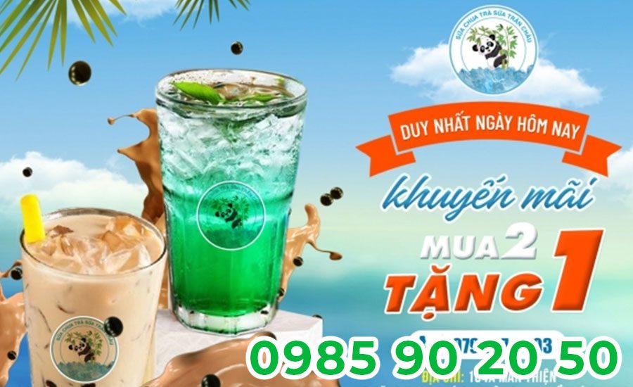 Mẫu băng rôn khai trương quán trà sữa 11