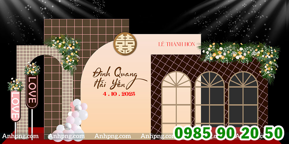 Top 10+ mẫu backdrop đám cưới đẹp đơn giản, sử dụng đa dạng Mẫu backdrop đám cưới 13