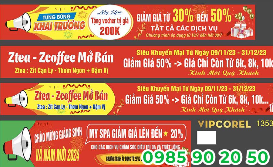 In băng rôn khai trương sẽ giúp quảng cáo với chi phí thấp