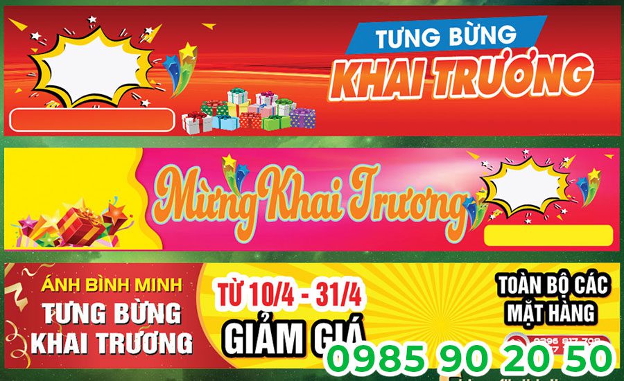 Mẫu băng rôn khai trương cửa hàng 01