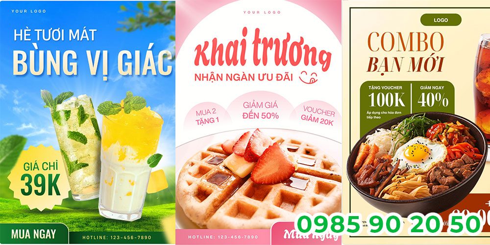 Mẫu băng rôn khai trương quán ăn 06