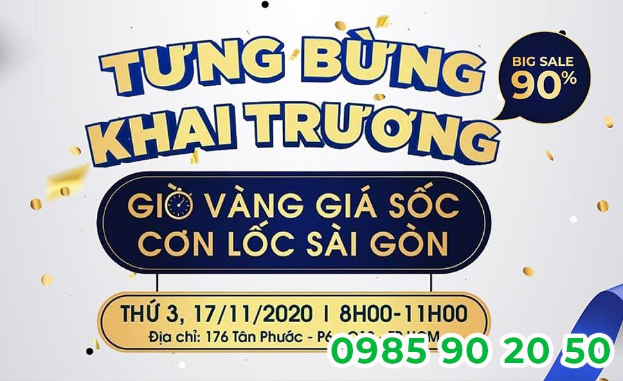 Mẫu băng rôn khai trương sẽ giúp giới thiệu thương hiệu của quán đến khách hàng