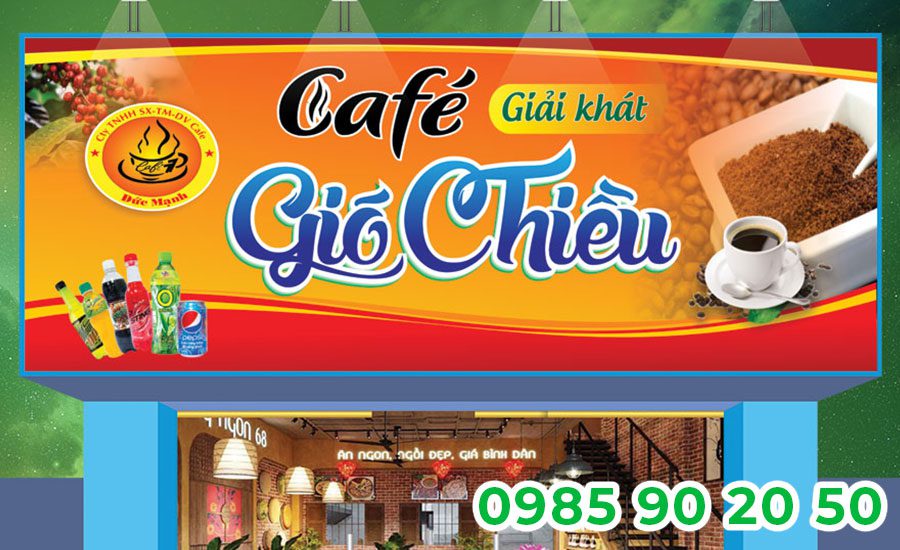 Mẫu băng rôn khai trương quán Cafe 04