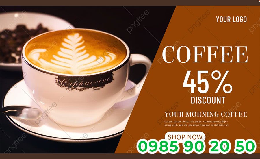 Mẫu băng rôn khai trương quán Cafe 07