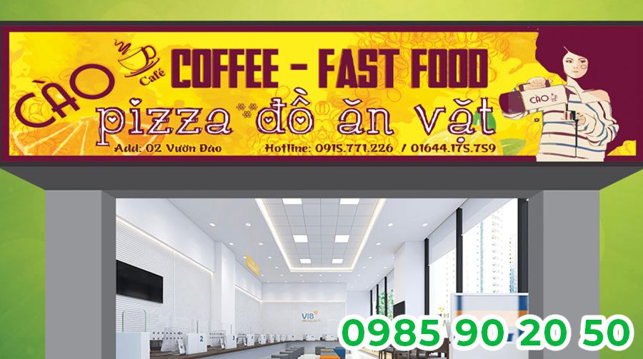 Mẫu băng rôn khai trương quán Cafe 12
