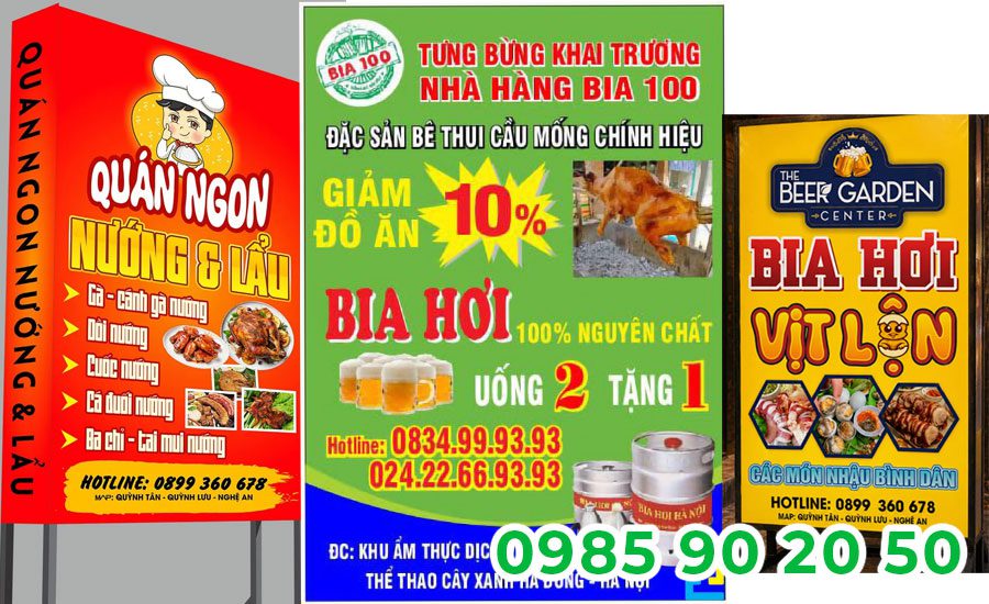 Mẫu băng rôn khai trương quán nhậu 04
