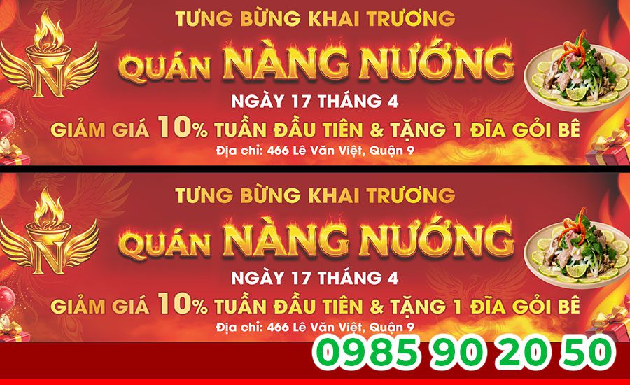 Mẫu băng rôn khai trương quán nhậu 08