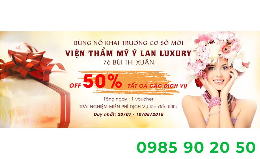 Mẫu băng rôn khai trương Spa 02