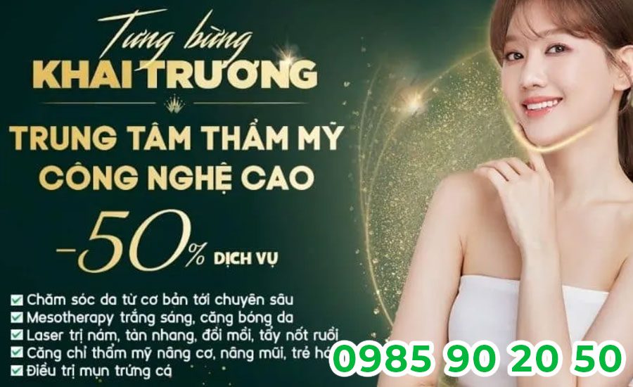 Mẫu băng rôn khai trương Spa 04