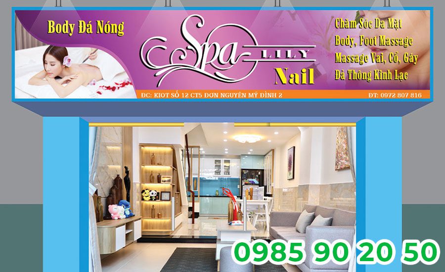Mẫu băng rôn khai trương Spa 07
