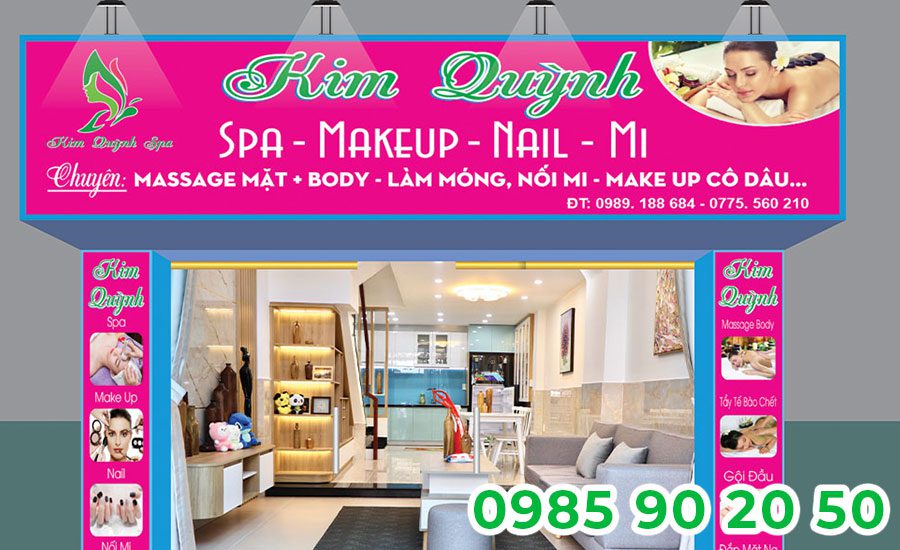 Mẫu băng rôn khai trương Spa 08